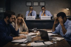 Cadena de mando rígida causando parálisis en la toma de decisiones