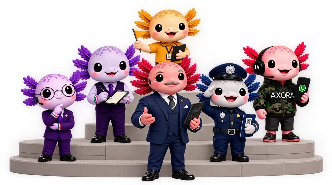 Personajes Axora: agentes de IA para pequeños negocios