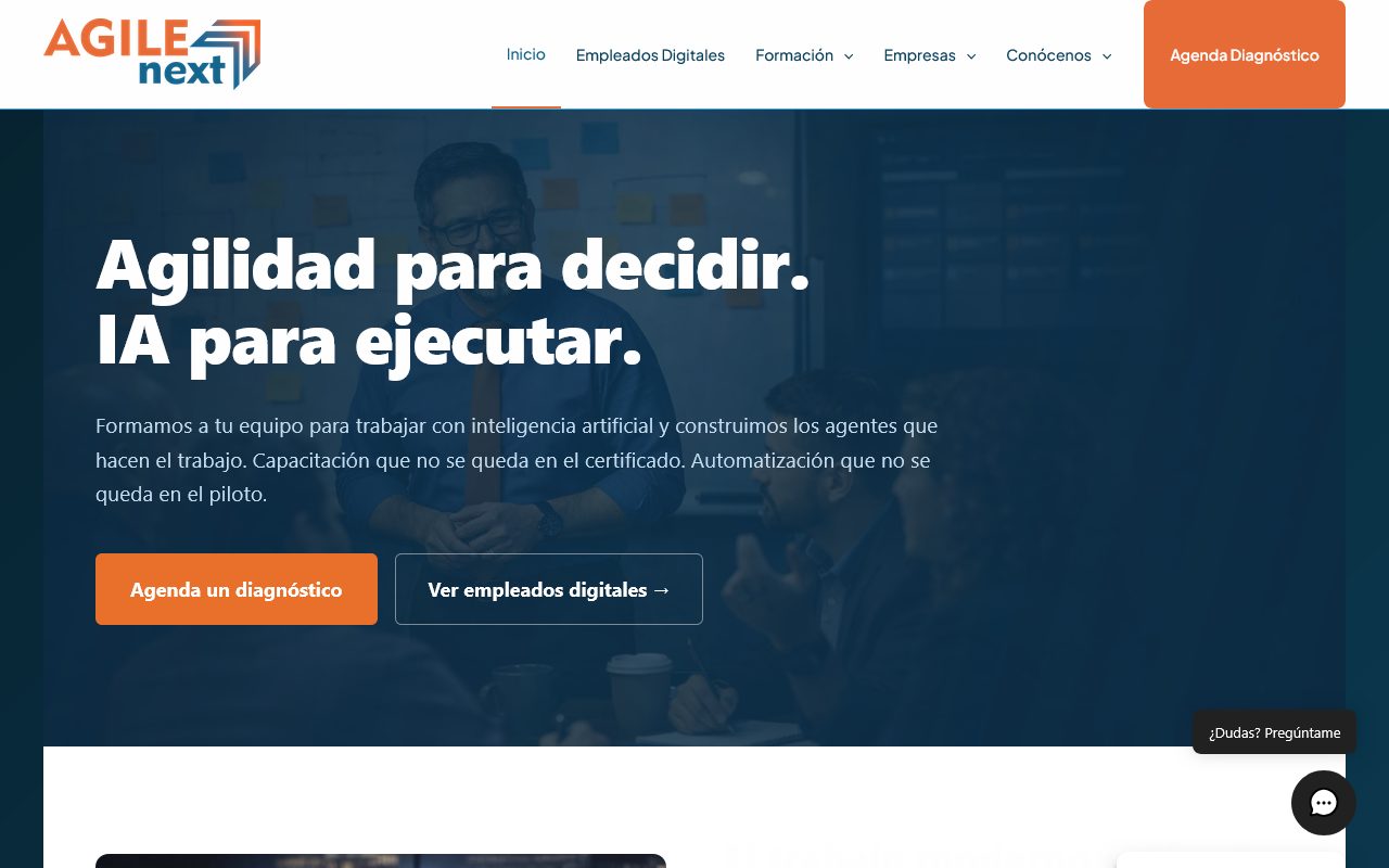 Captura de agilenext.mx